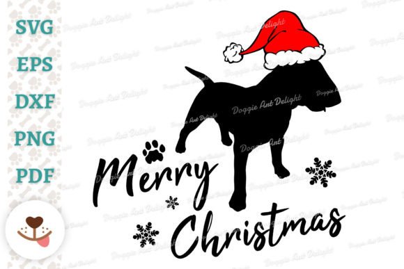 Bull Terrier Christmas Dog SVG PNG Files Review