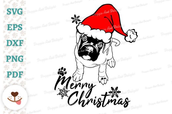 Christmas Boxer Puppy Dog SVG PNG Files
