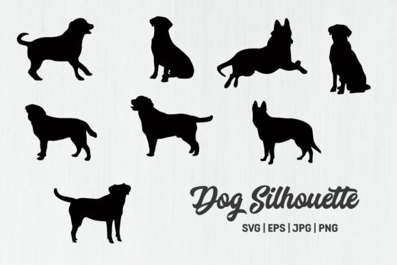 Dog Silhouettes, Dog Svg Bundle