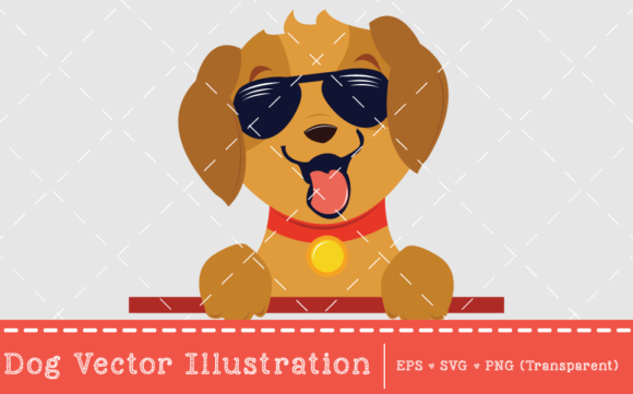 Dog Vector Illustration with Sunglass: Field Notes from a Designer’s Worktable