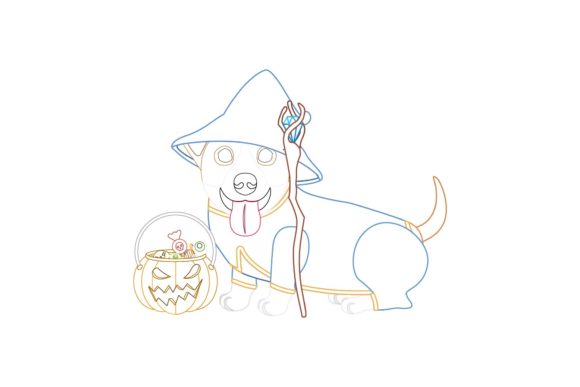 Halloween Dog Icon Color Line – 445: A Designer’s Take