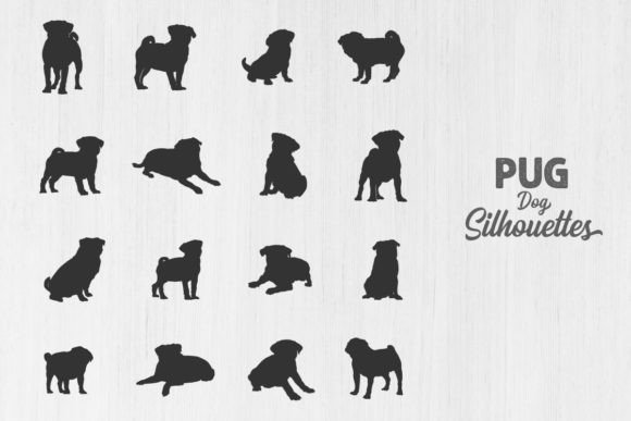 Pug Dog Silhouettes, Pug Dog SVG: A Designer's Evaluation
